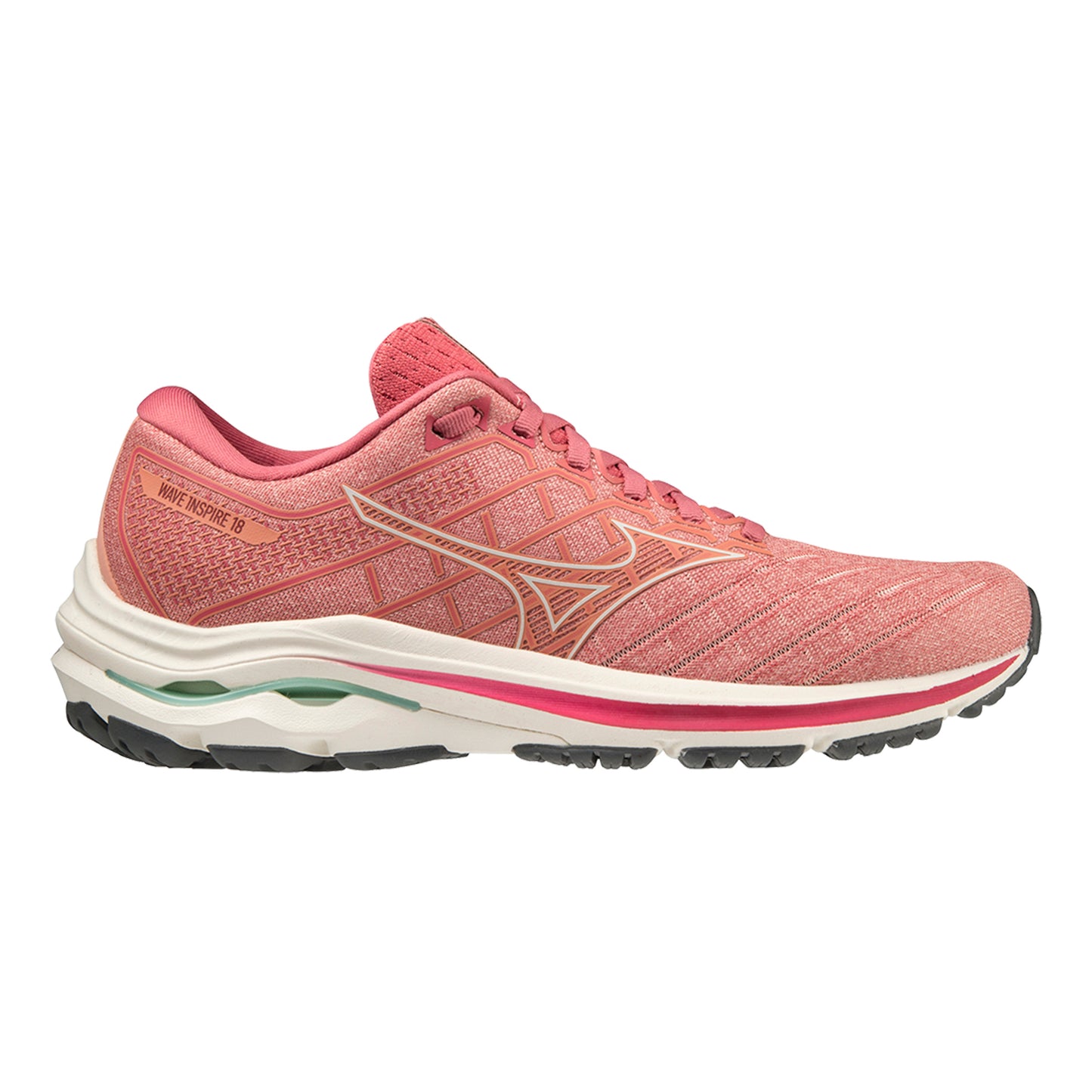 Mizuno Wave Inspire 18 Stabilitätsschuh Damen-Rosa