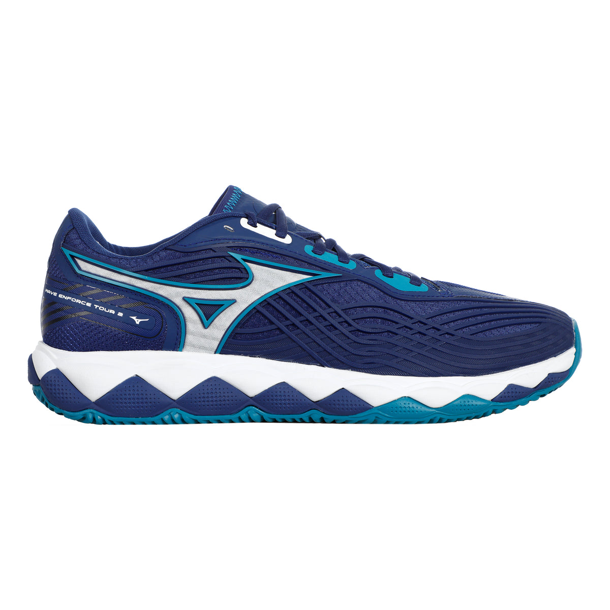 Mizuno Wave Enforce Tour 2 Sandplatzschuh Herren-Blau,Weiß