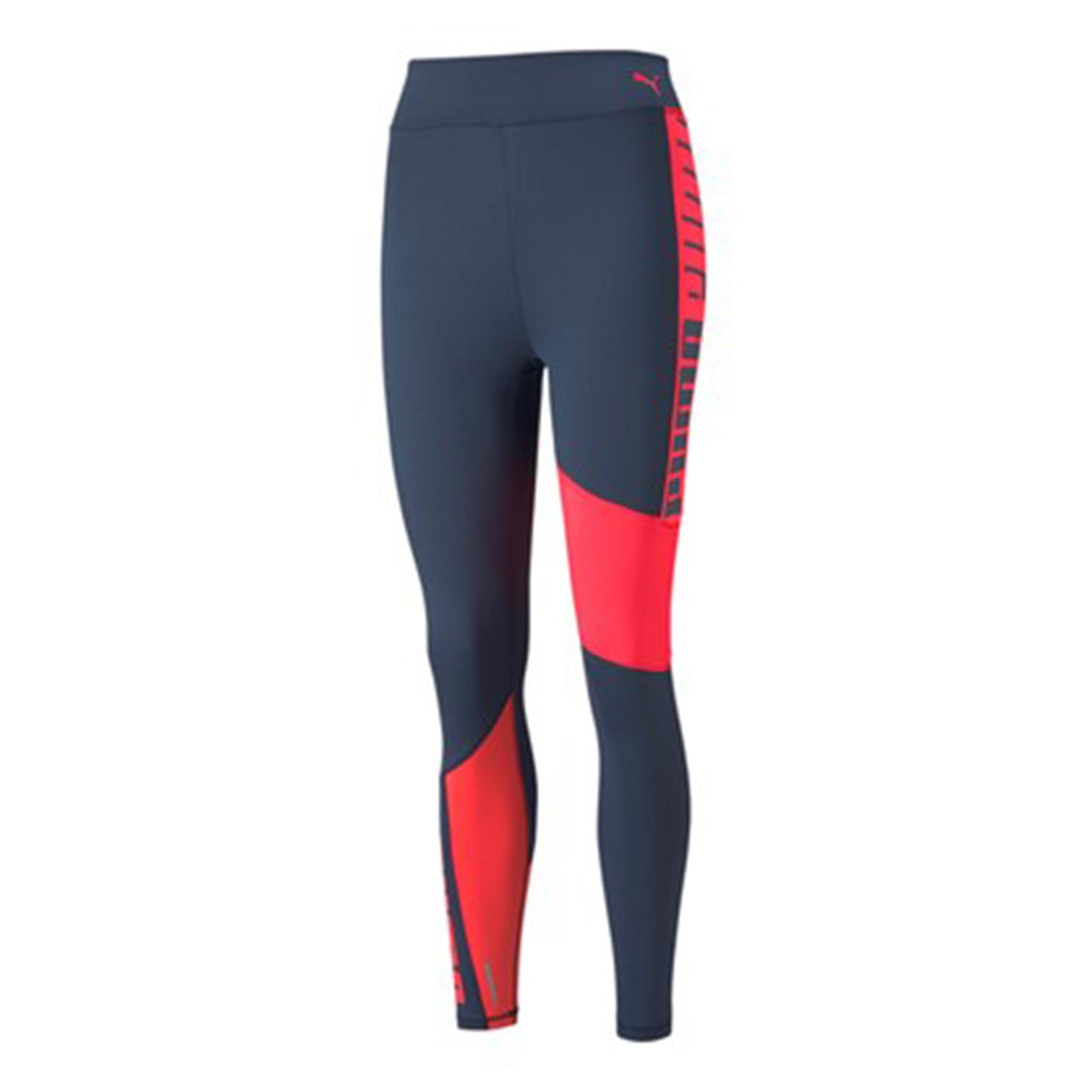 Puma Favorite Logo High Waist Tight Damen - dunkelblau, koralle