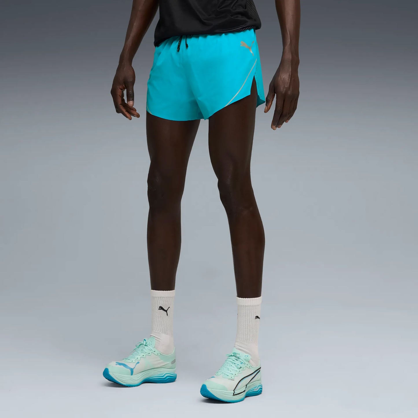 Puma Raceday Ultraweave 3in Split Laufshorts Herren-Blau