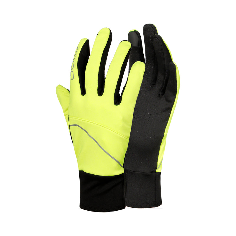 odlo handschuhe dünn Intensity Safety Light Handschuhe-Schwarz,Gelb