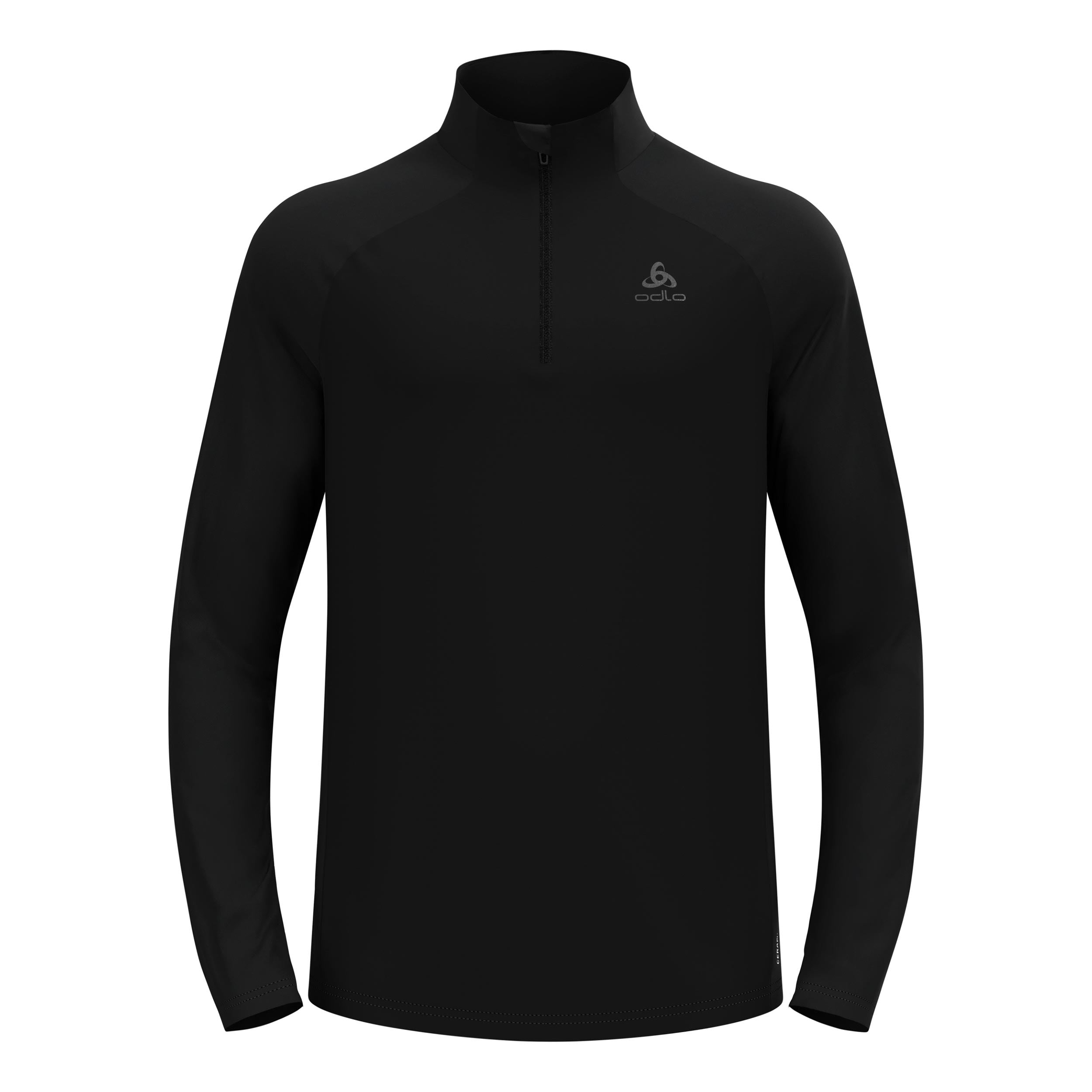 Odlo Essential Ceramiwarm Mid Layer 1/2 Zip Laufshirt Herren - schwarz