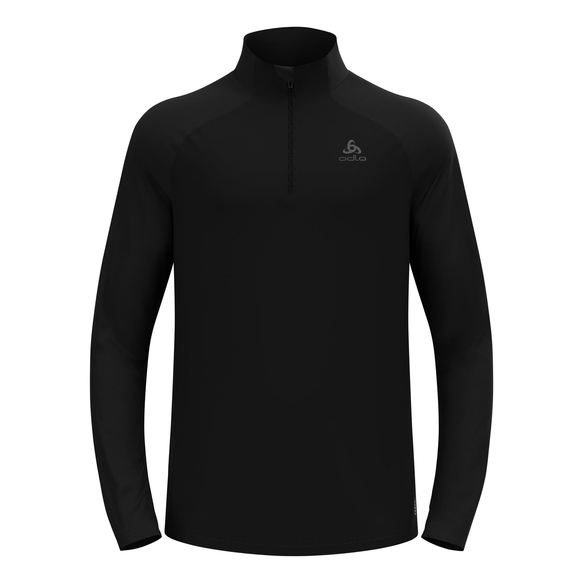 Odlo Essential Ceramiwarm Mid Layer 1/2 Zip Laufshirt Herren - schwarz