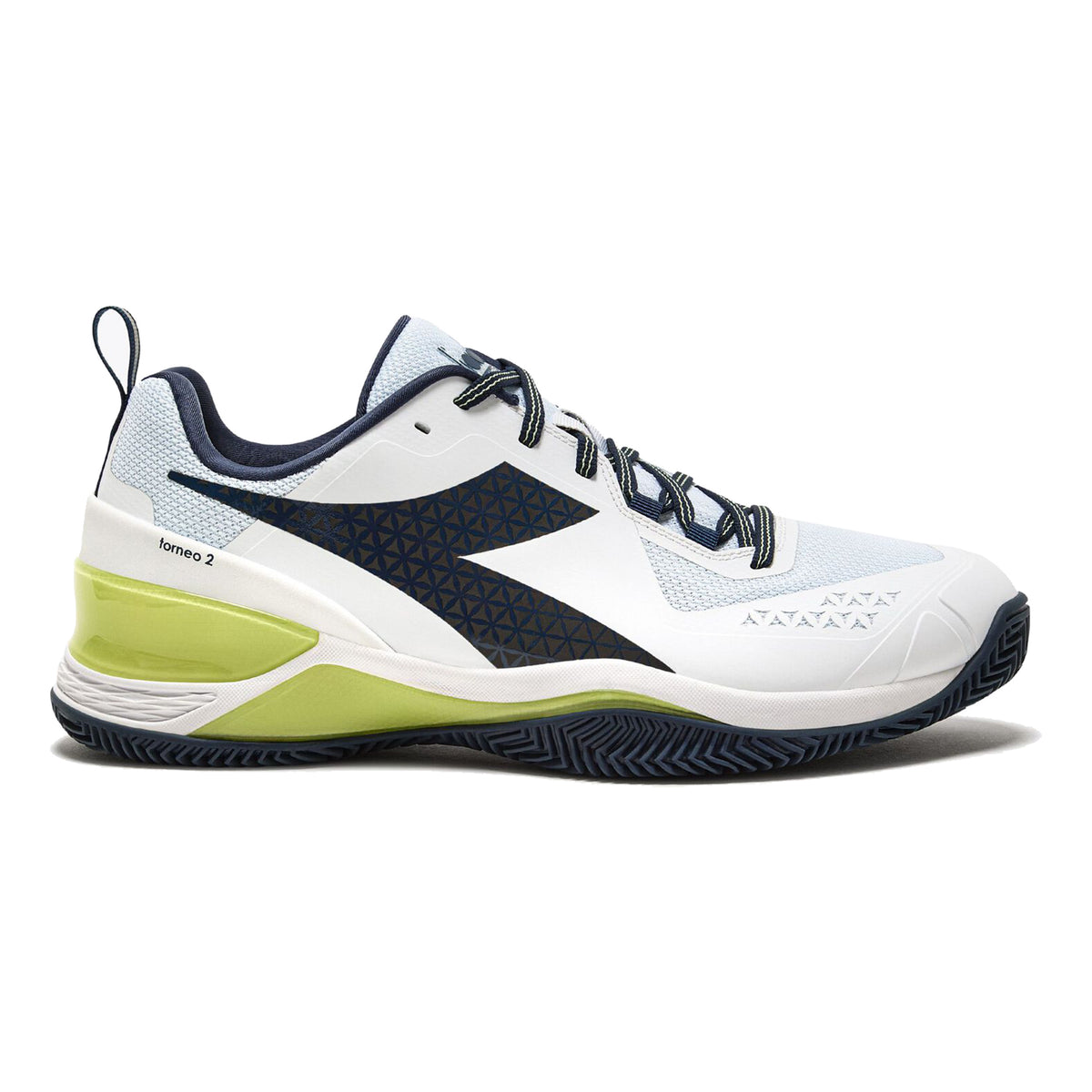 Diadora Blushield Torneo 2 Sandplatzschuh Herren-Weiß,Blau