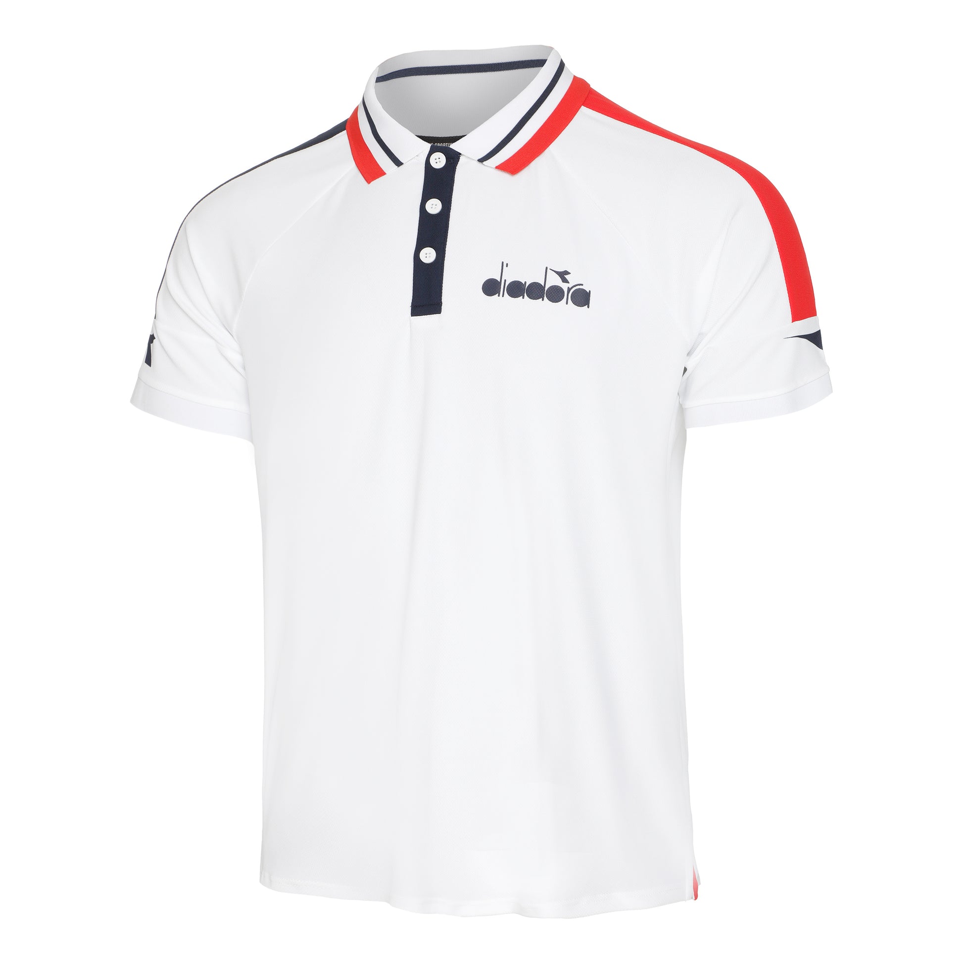 Diadora Icon Polo Herren - weiß, mehrfarbig