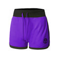 Tech Shorts Damen - lila, schwarz