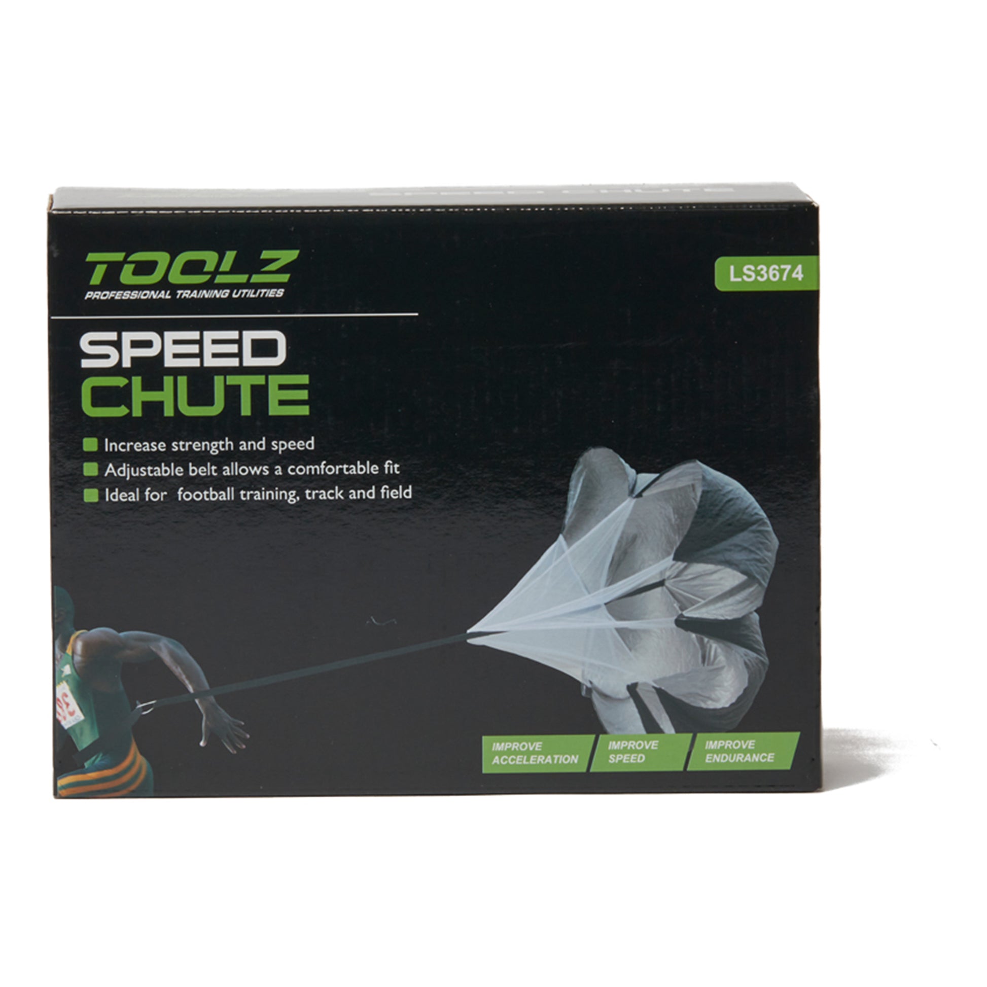 TOOLZ Speed Chute Trainingsgerät-Schwarz