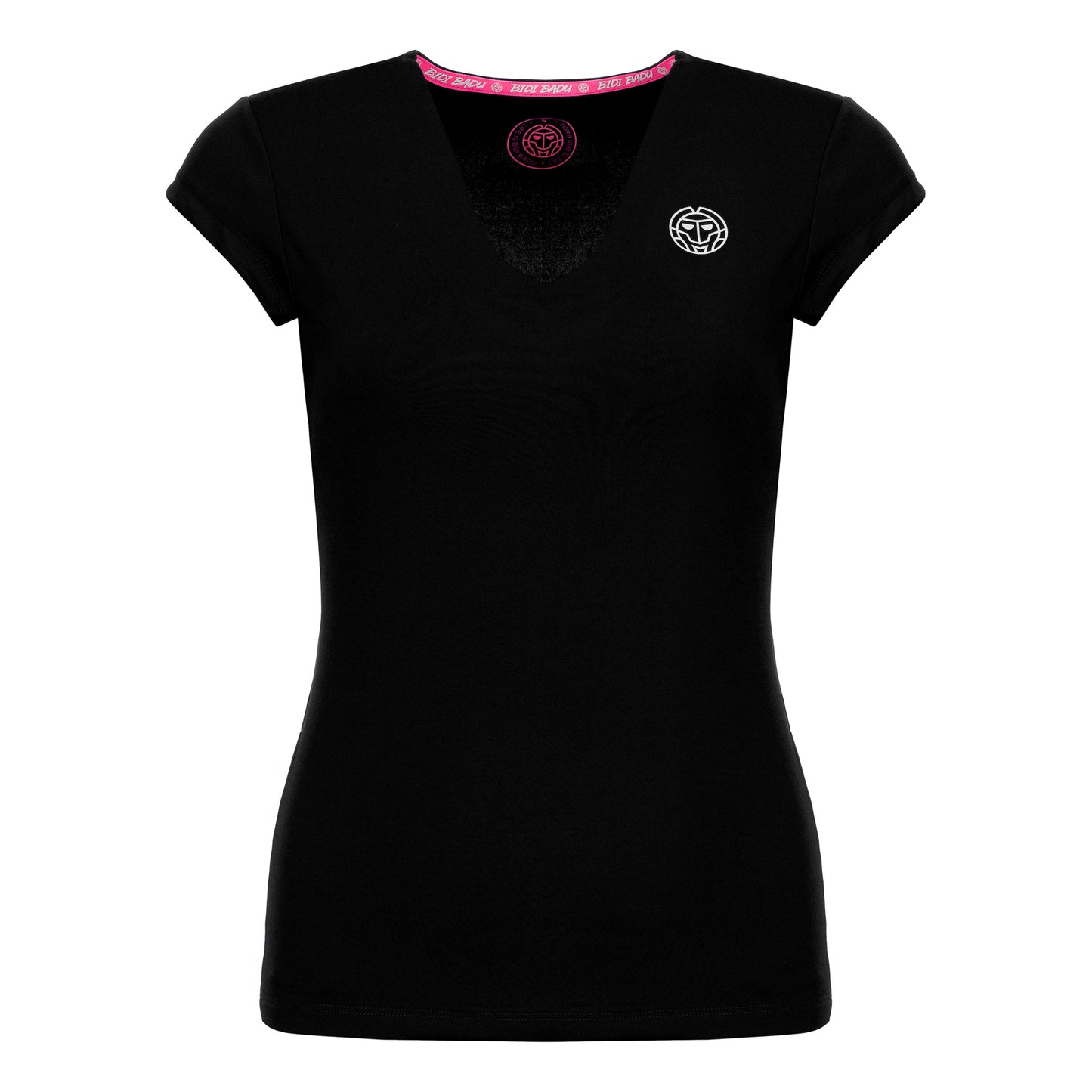 BIDI BADU Bella 2.0 Tech V-Neck T-Shirt Damen - schwarz, weiß
