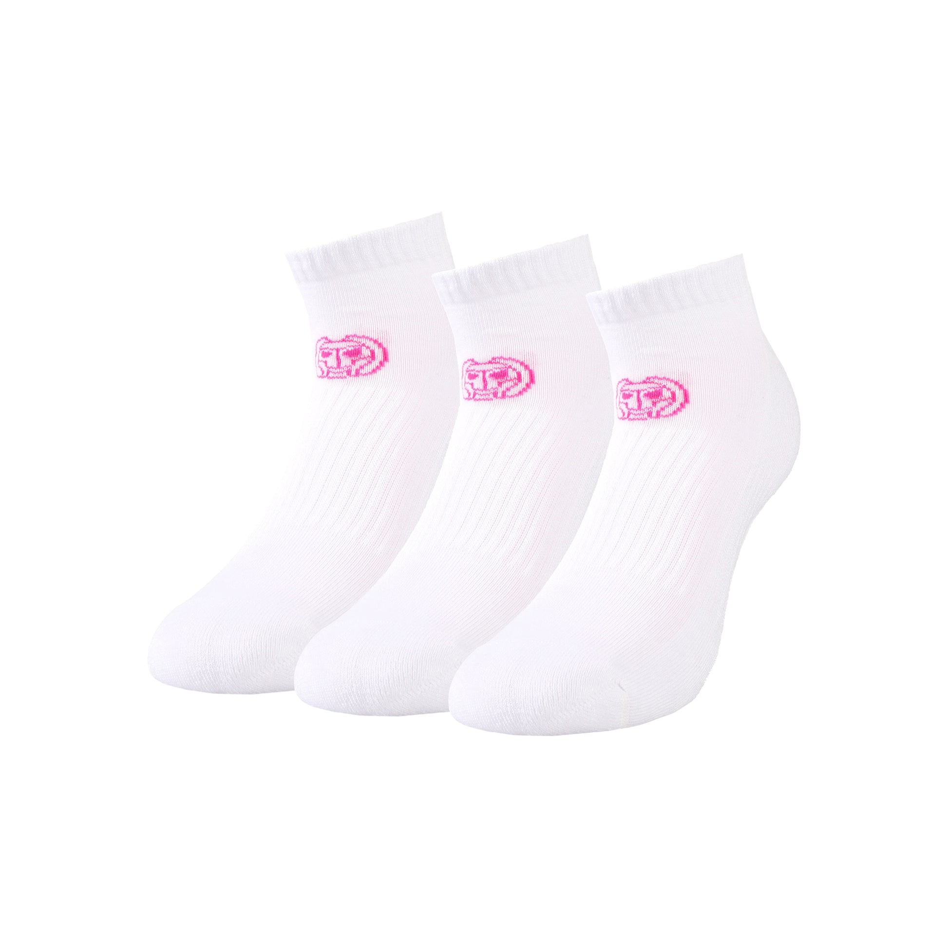 BIDI BADU Leana No Show Tech Sportsocken 3er Pack Damen-Weiß,Pink