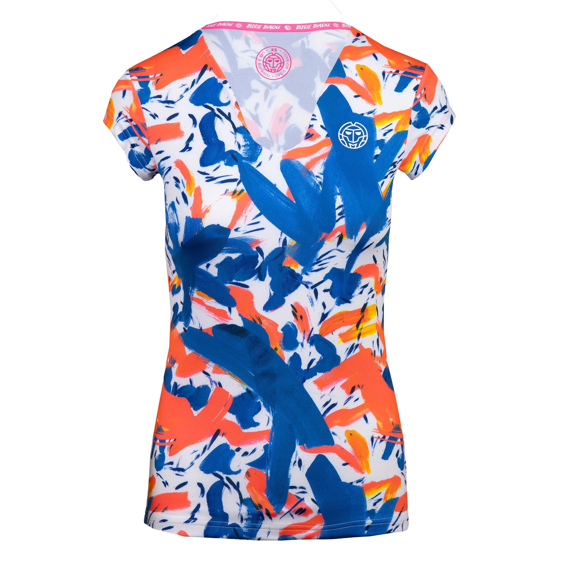 BIDI BADU Bella 2.0 Tech V-Neck T-Shirt Damen-Dunkelblau,Mehrfarbig
