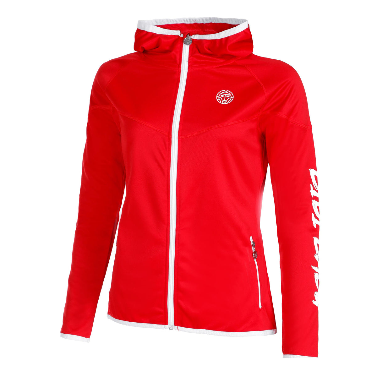 BIDI BADU Inga Tech Trainingsjacke Damen-Rot,Weiß
