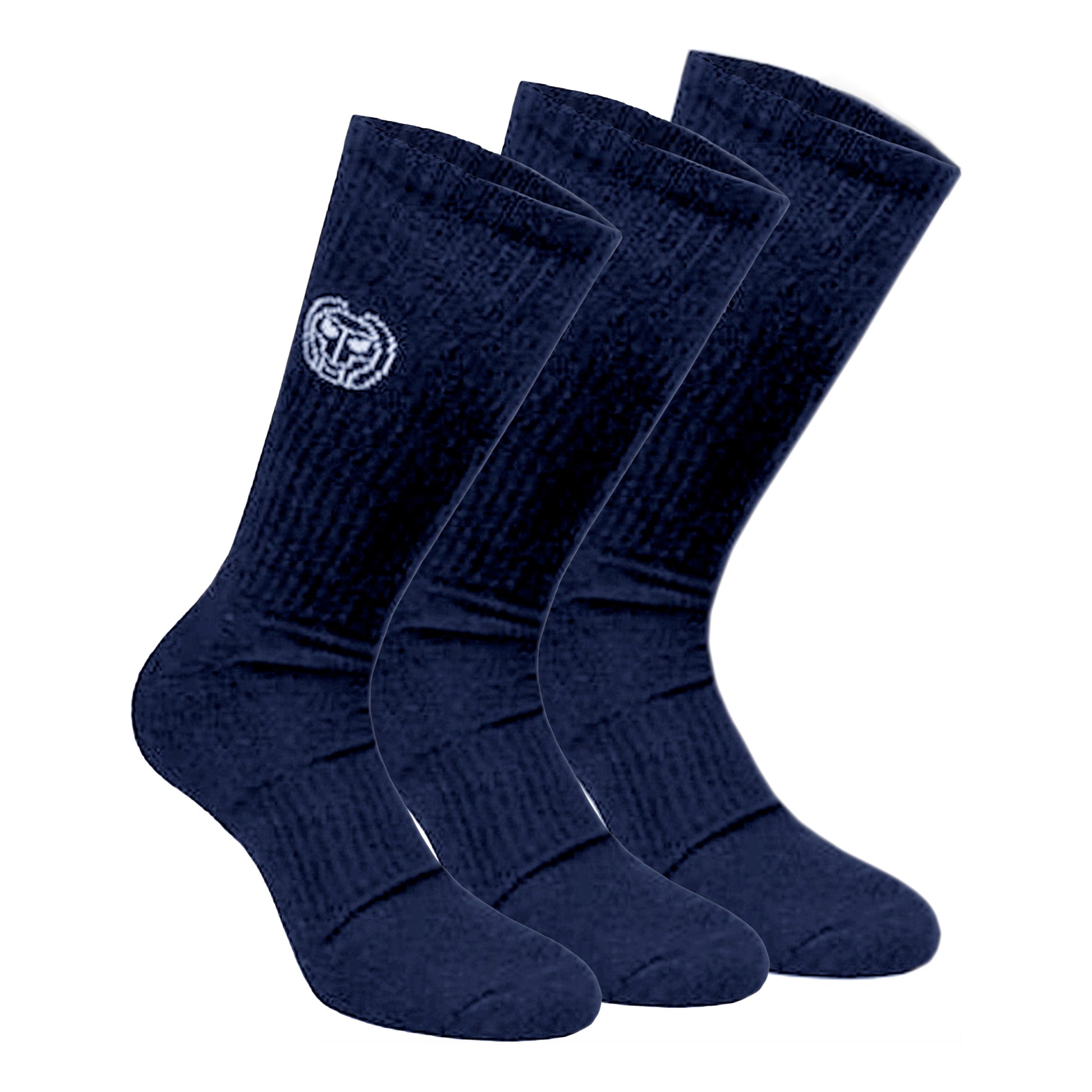 BIDI BADU Don Carlito Crew Move Tennissocken 3er Pack-Dunkelblau,Weiß