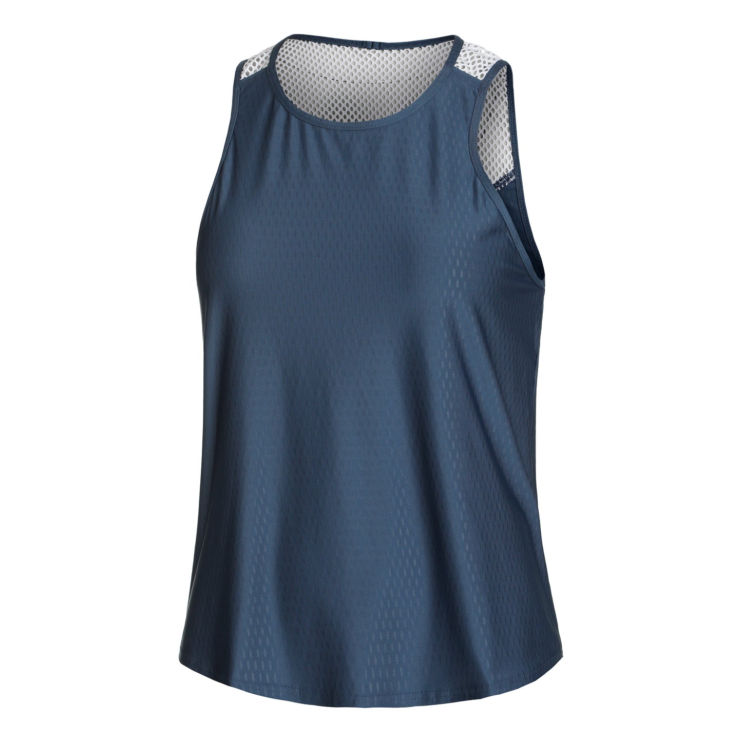 Lucky in Love Net It Be Tank-Top Damen-Blau,Weiß