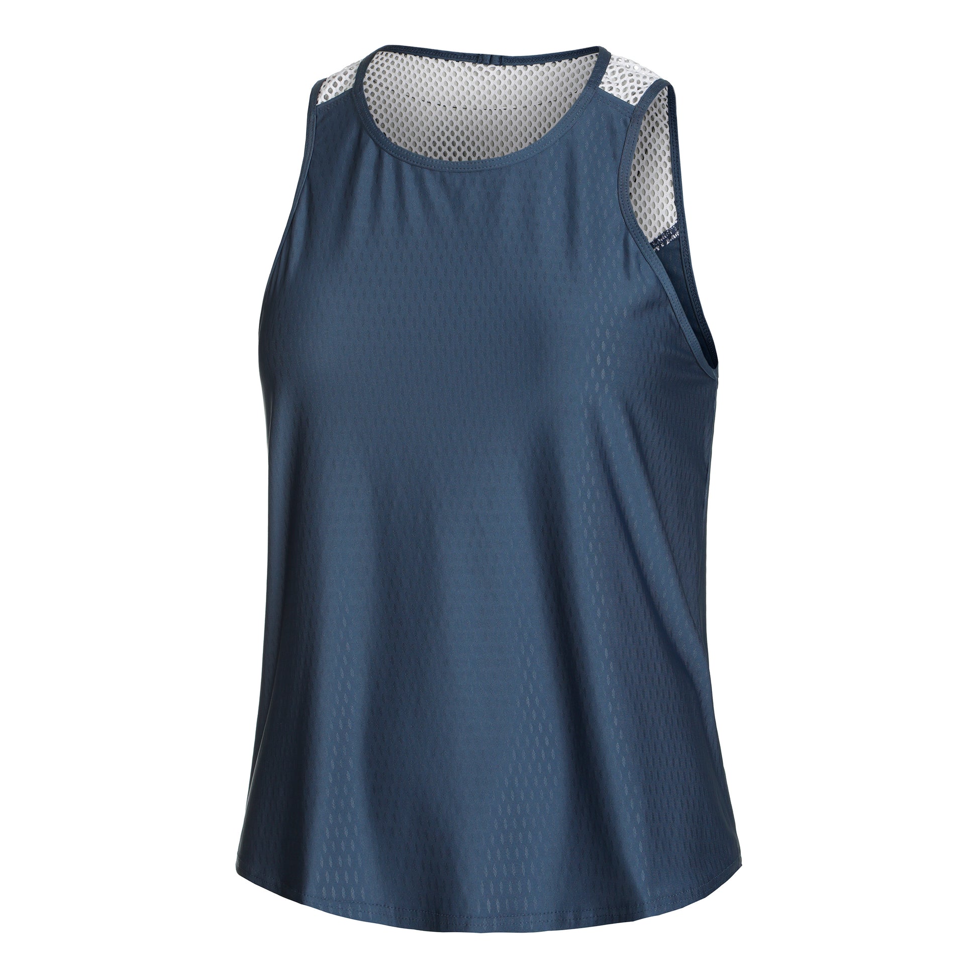 Lucky in Love Net It Be Tank-Top Damen-Blau,Weiß