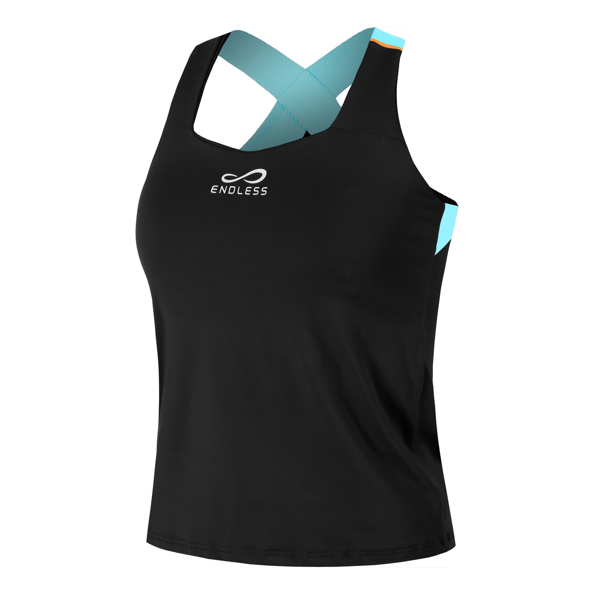 Endless Cross Tank-Top Damen-Schwarz,Blau