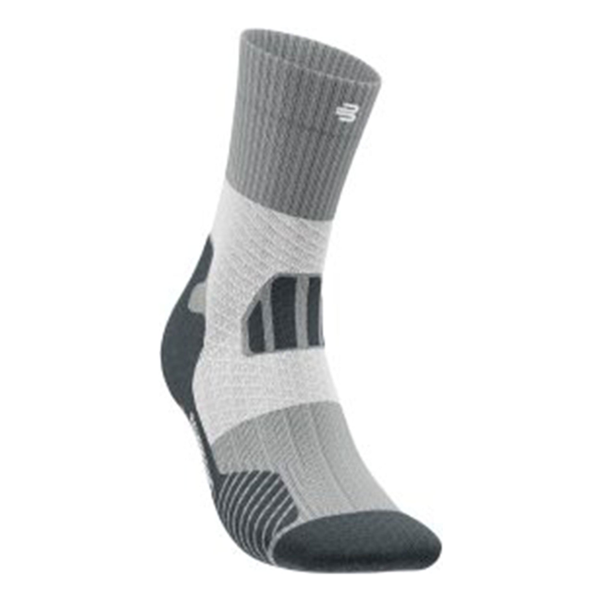 Bauerfeind Trail Run Mid Cut Laufsocken Damen-Grau