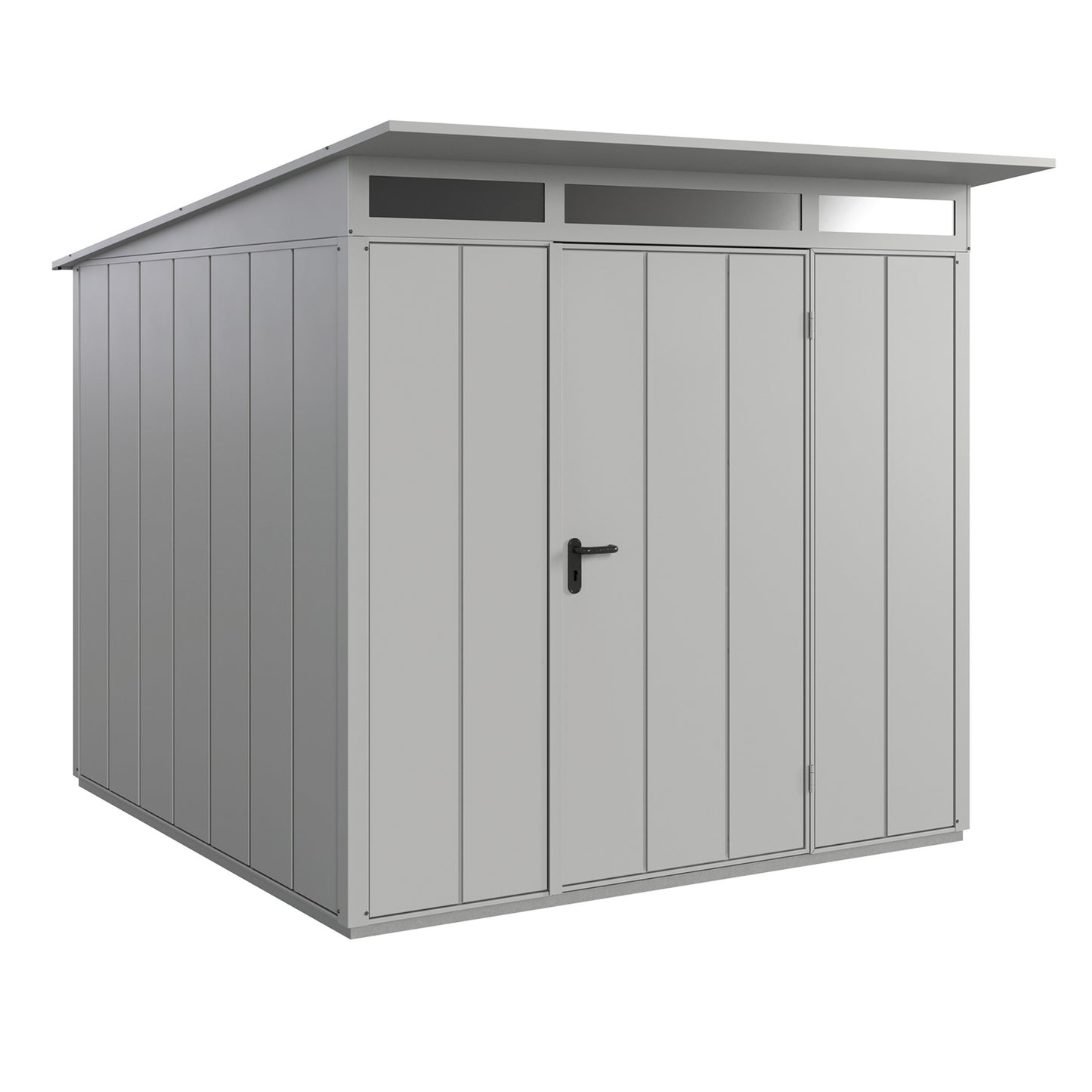 Hörmann Set Berry Modern-P,Typ 2 Gerätehaus-Weißaluminium