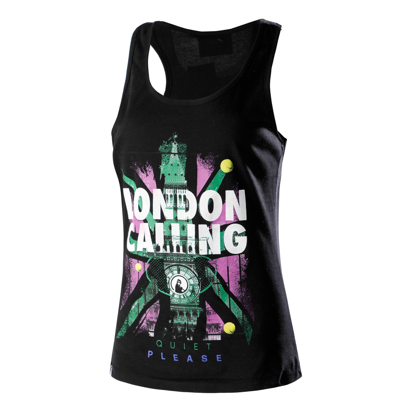 Quiet Please London Calling Tank-Top Damen - schwarz, mehrfarbig