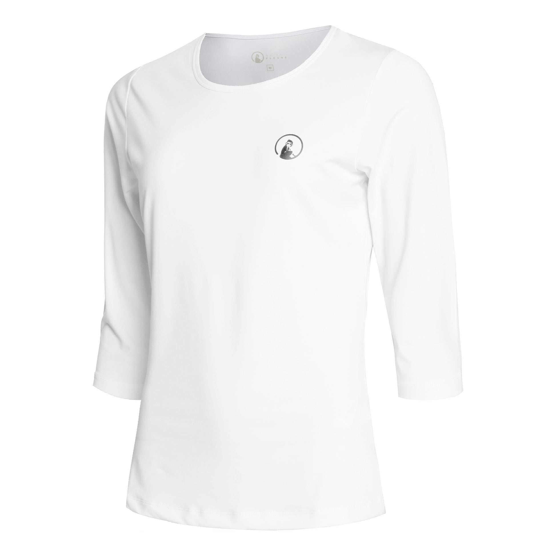 Quiet Please Mixed Longsleeve Damen - weiß, schwarz
