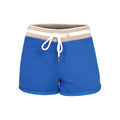 Retro Stripe Shorts Damen - blau, mehrfarbig