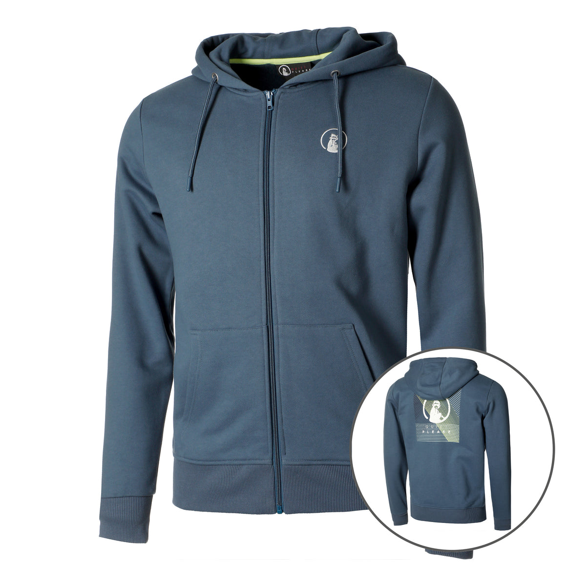 Quiet Please Linear Sweatjacke Herren - blau,