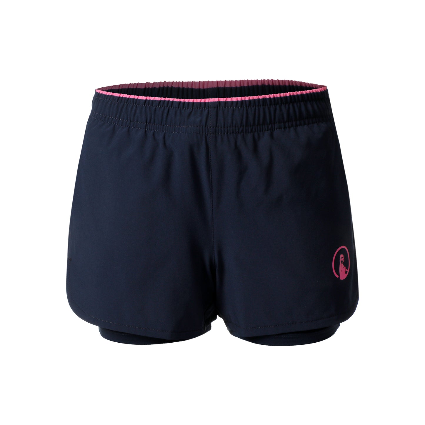 Quiet Please Point 2in1 Shorts Mädchen - dunkelblau, pink