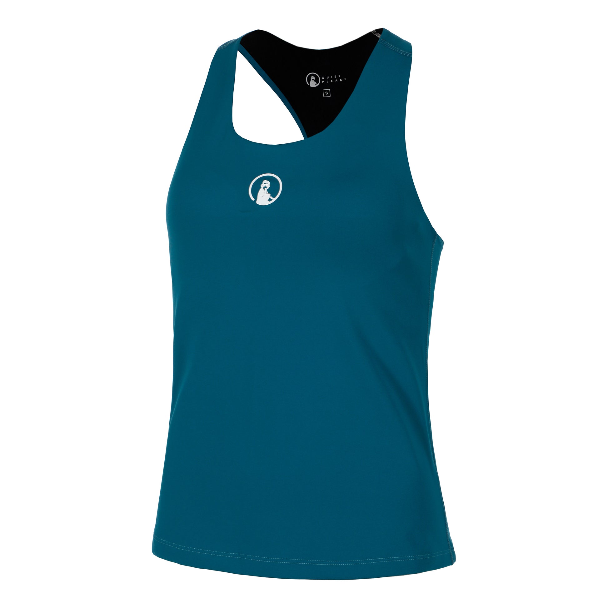 Quiet Please Create Inside In Tank-Top Damen-Petrol,Weiß