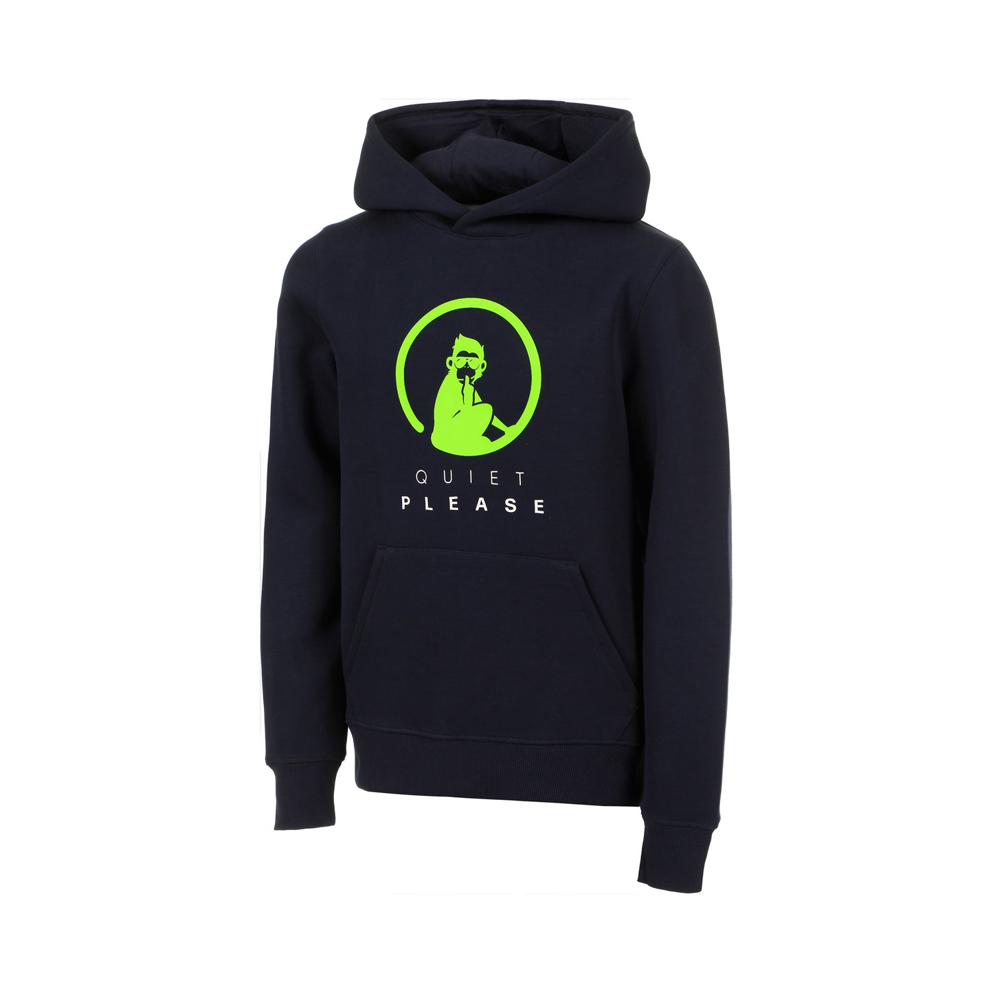 Quiet Please Wild Advantage Logo Hoody Jungen-Dunkelblau,Neongrün