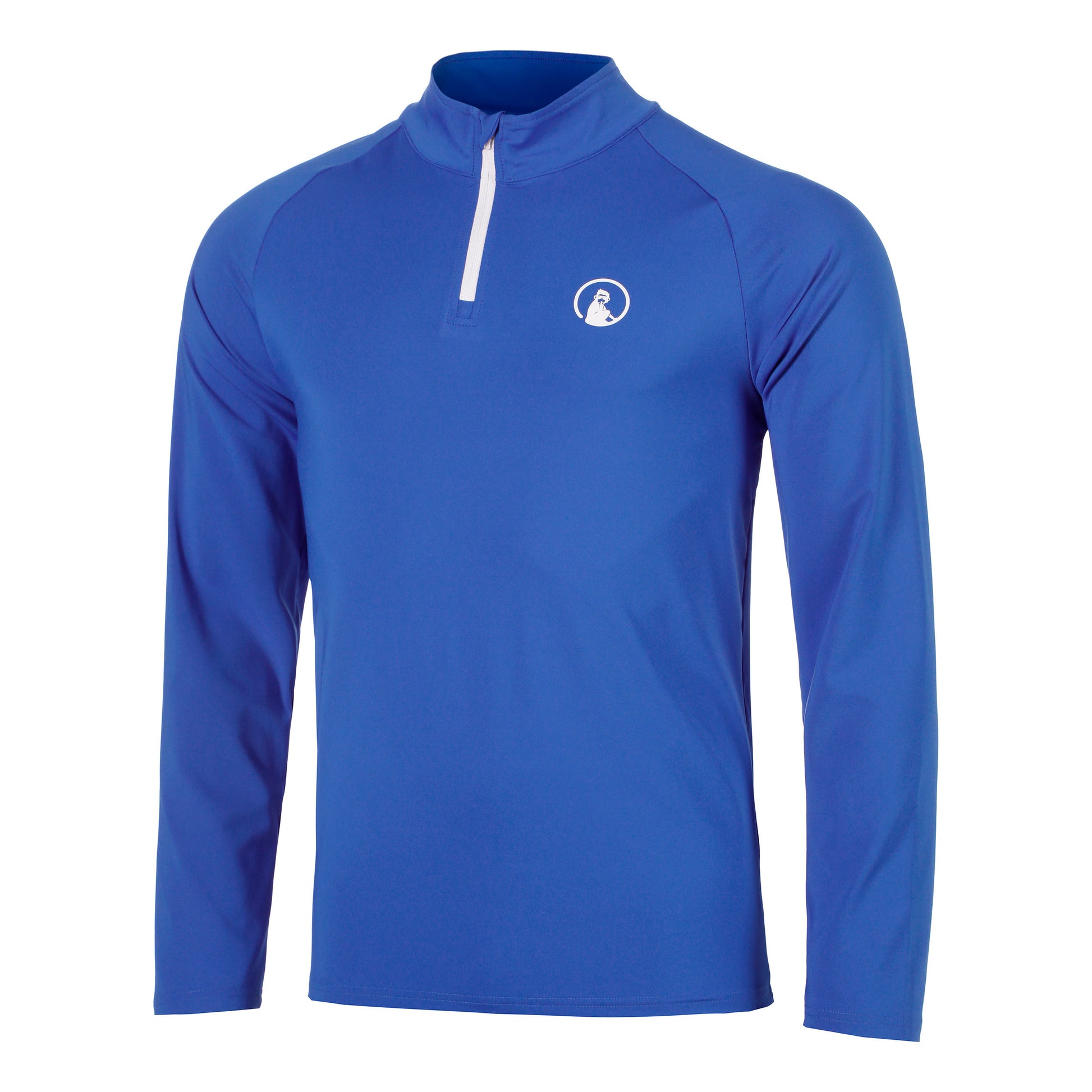Quiet Please Big Serve 1/4 Zip Longsleeve Herren - blau, weiß