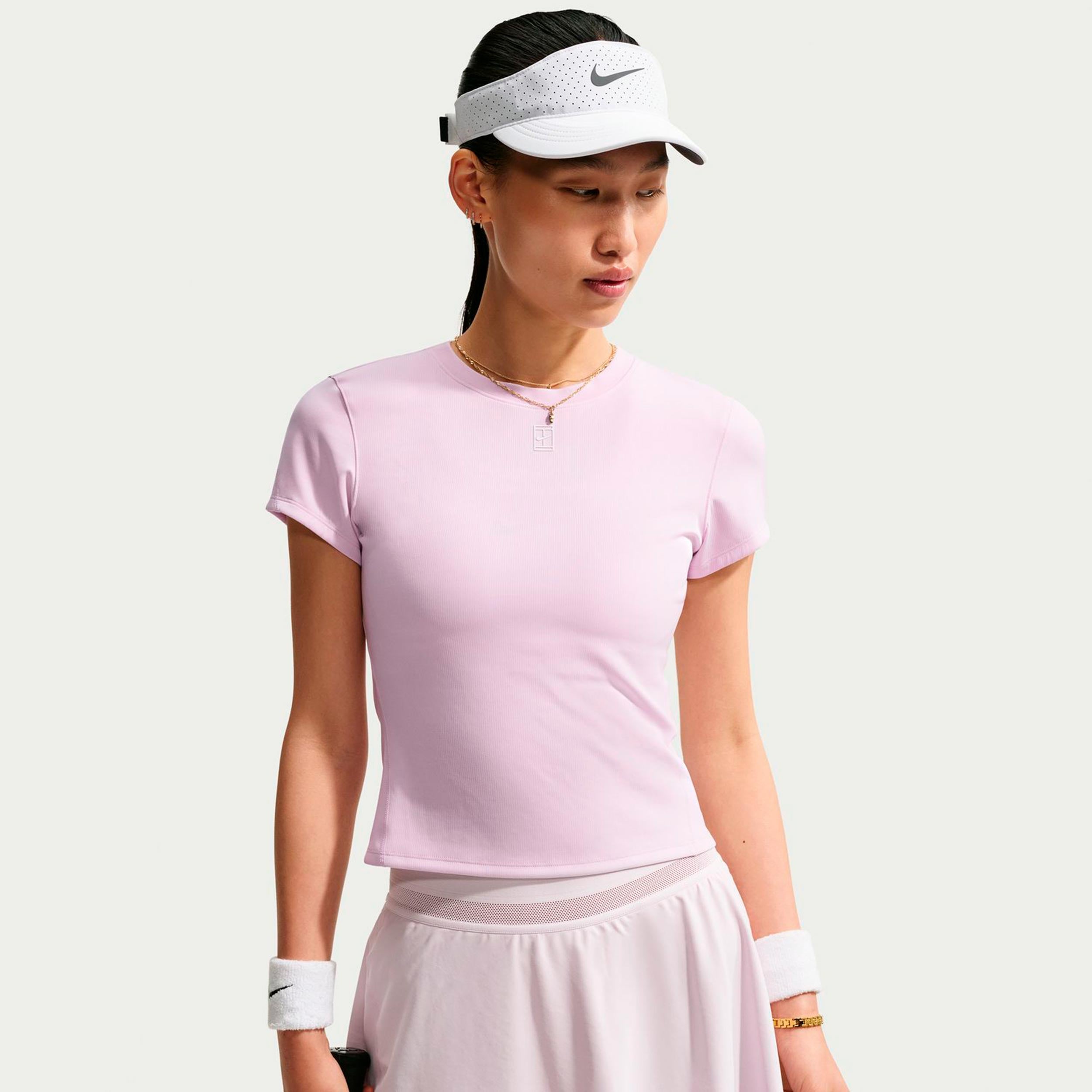 Nike Court Dri-FIT Advantage T-Shirt Damen - pastellrosa