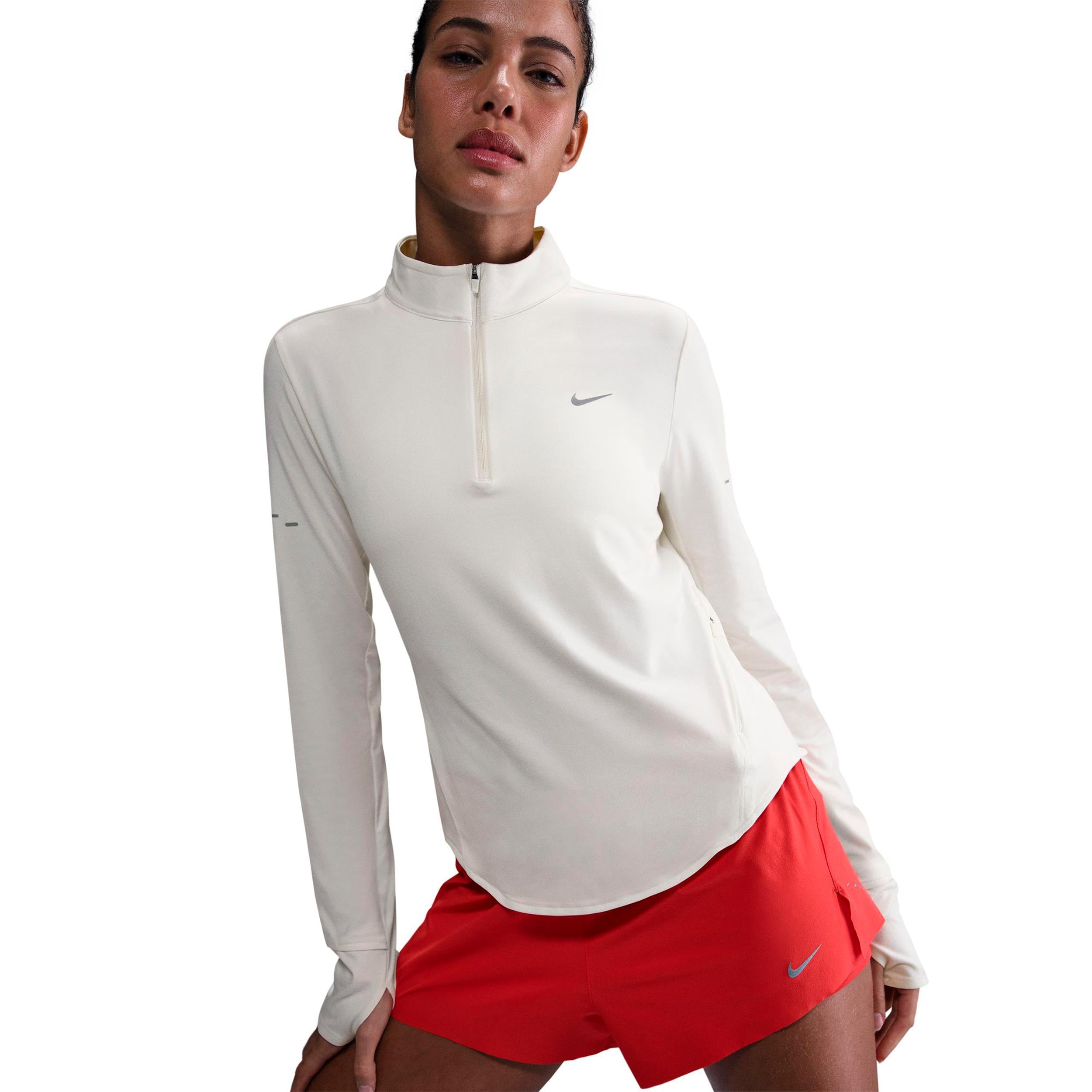 Nike Swift Laufshirt Damen - creme, silber
