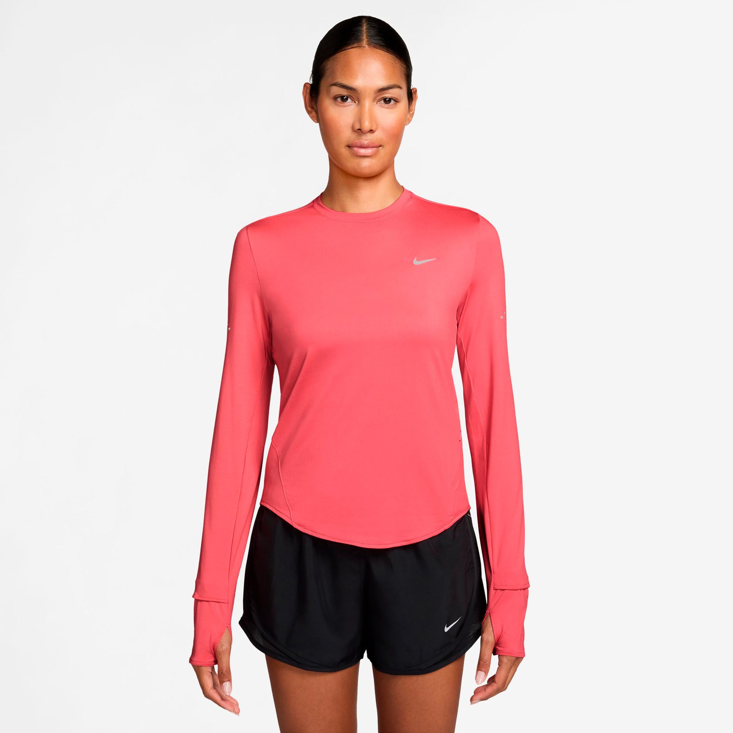 Nike Swift Laufshirt Damen - koralle, silber