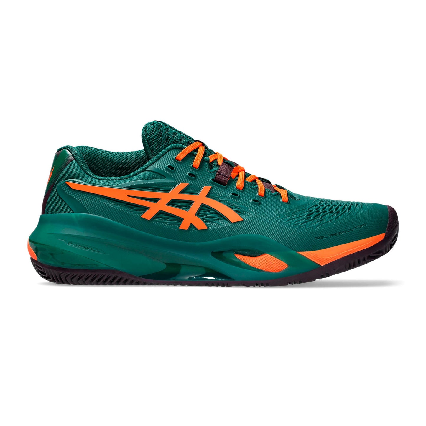 ASICS Gel-Resolution X Padelschuh Herren - dunkelgrün, neonorange