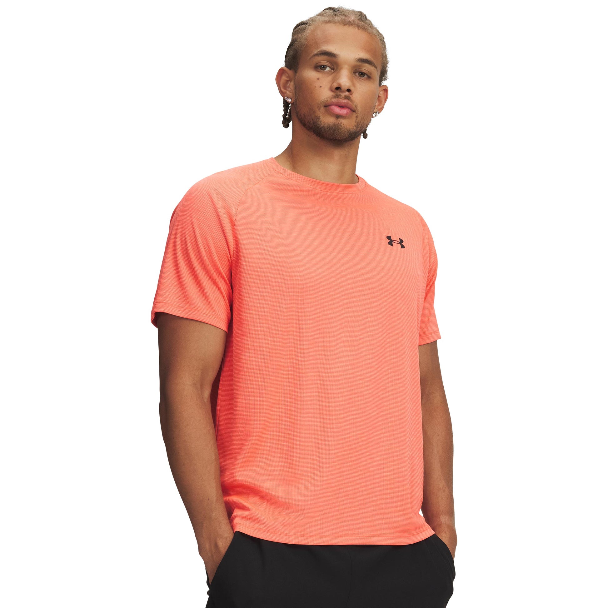 Under Armour Tech Textured T-Shirt Herren-rot, schwarz