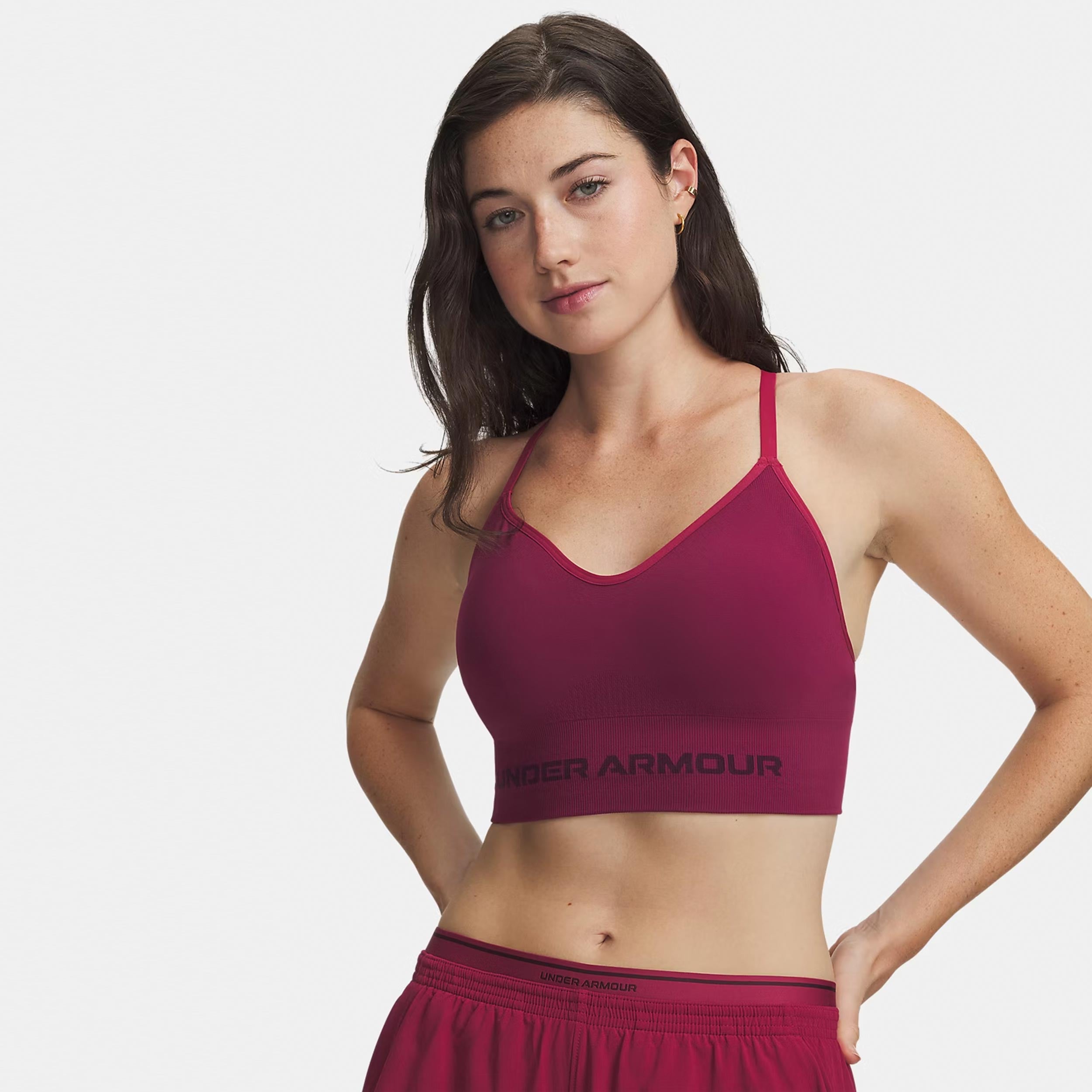 Under Armour Vanisheamle Low Sport-BH Damen - rot, dunkelrot