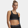Crossback Mid Sport-BH Damen - schwarz, weiß