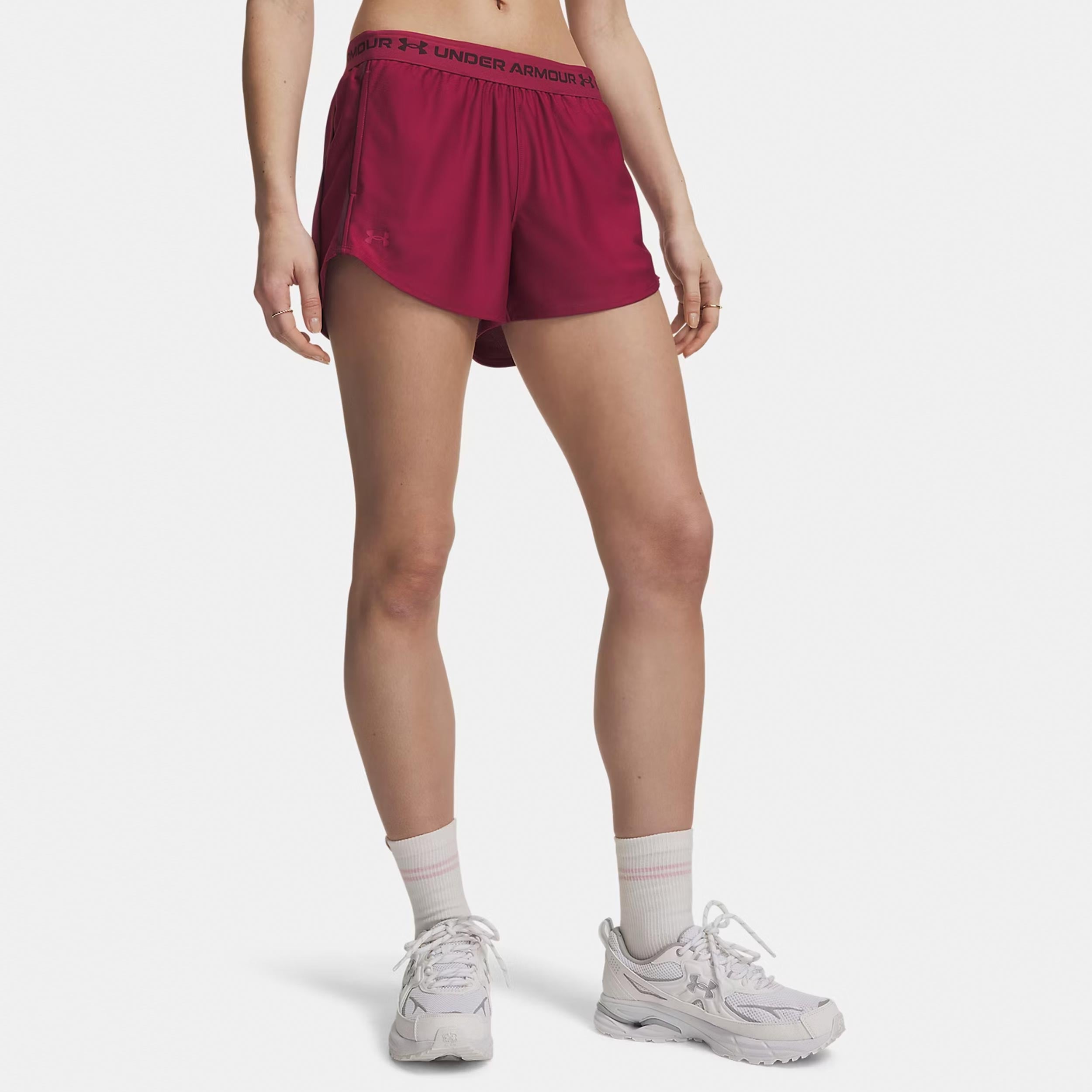 Under Armour Tech Play Up Shorts Damen - rot, dunkelrot