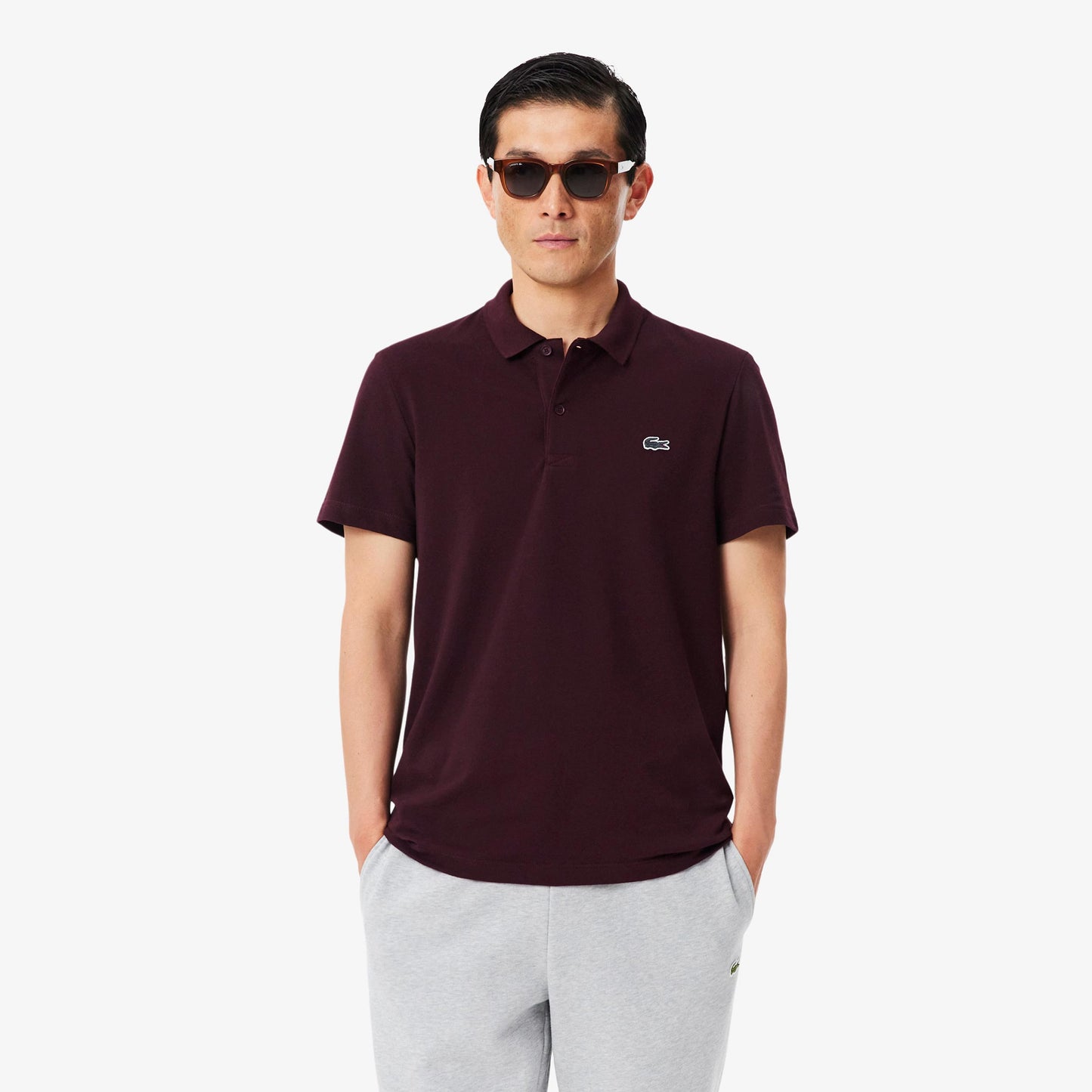 Lacoste Polo Herren - dunkelrot