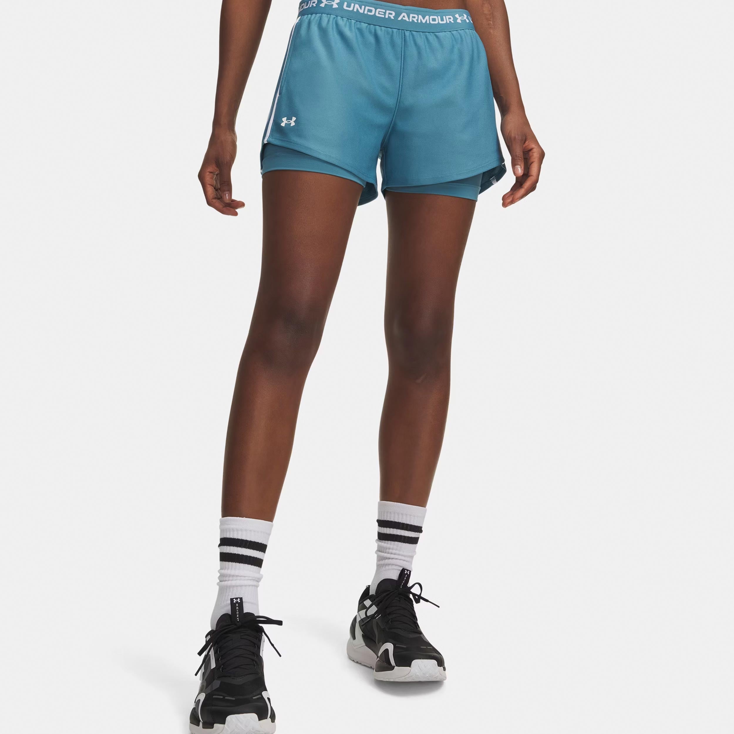 Under Armour Tech Play Up 2in1  Shorts Damen-blau