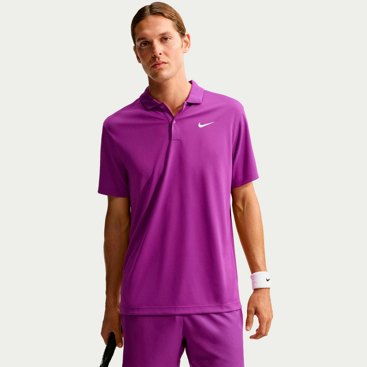 Nike Dri-Fit Victory Court Solid Polo Herren - lila, weiß