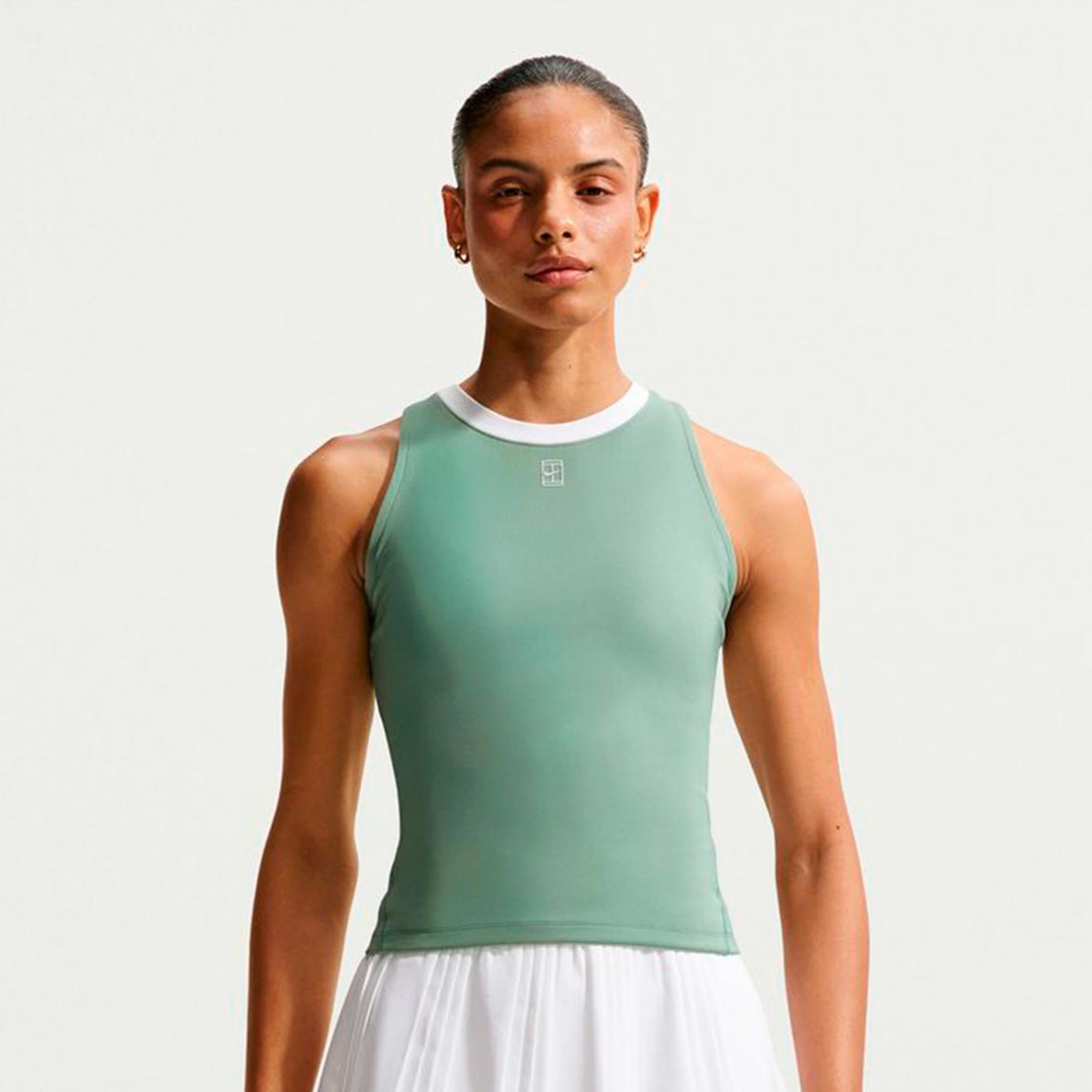 Nike Court Dri-FIT Advantage Tank-Top Damen - graugrün, weiß