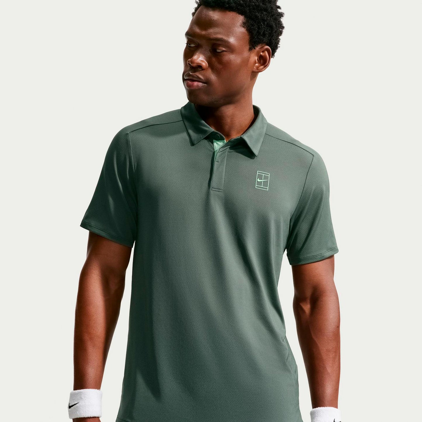 Nike Court Dri-FIT Advantage Polo Herren - graugrün