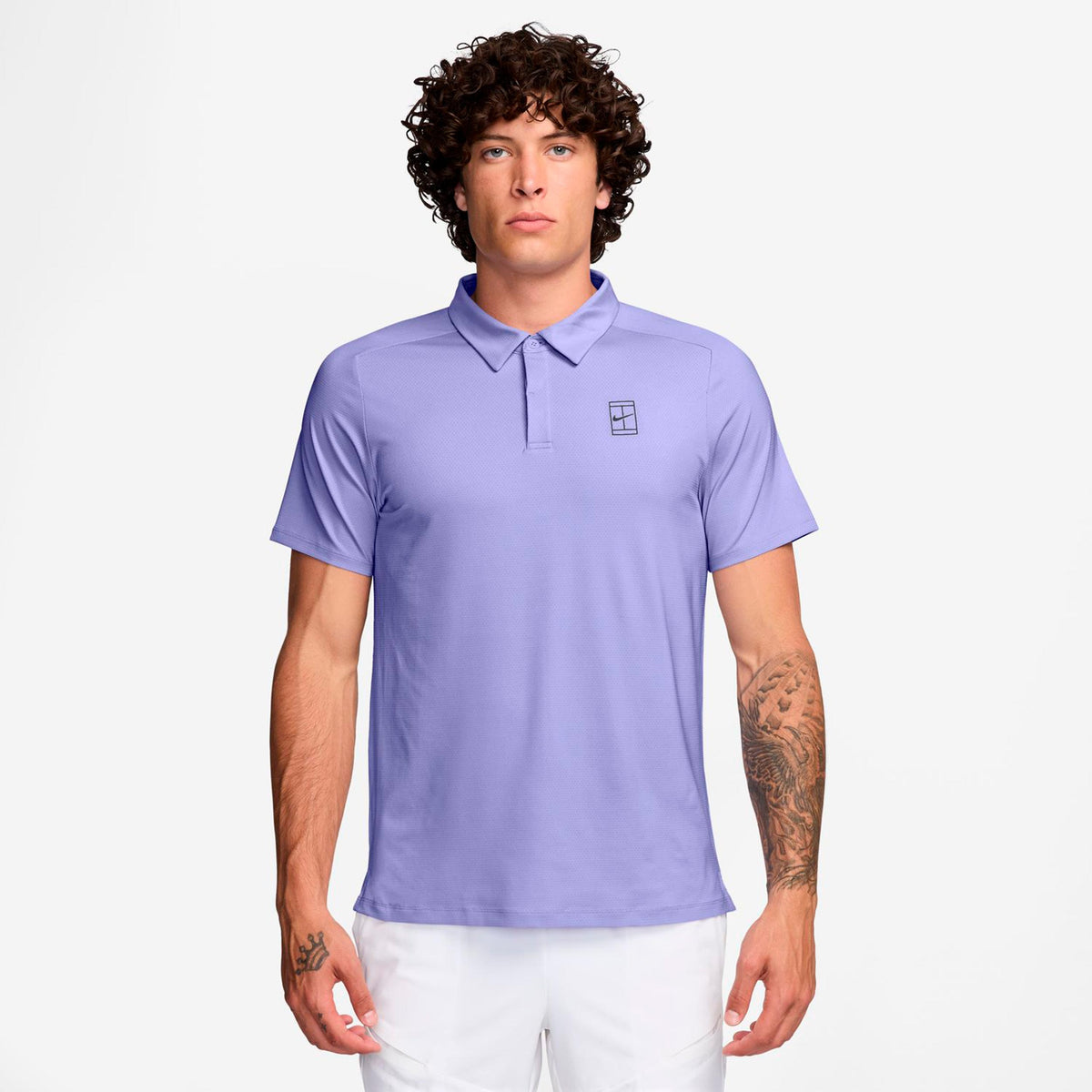 Nike Court Dri-FIT Advantage Polo Herren - flieder, dunkelgrau