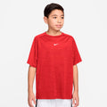Dri-FIT Multi Heather T-Shirt Kinder-dunkelrot