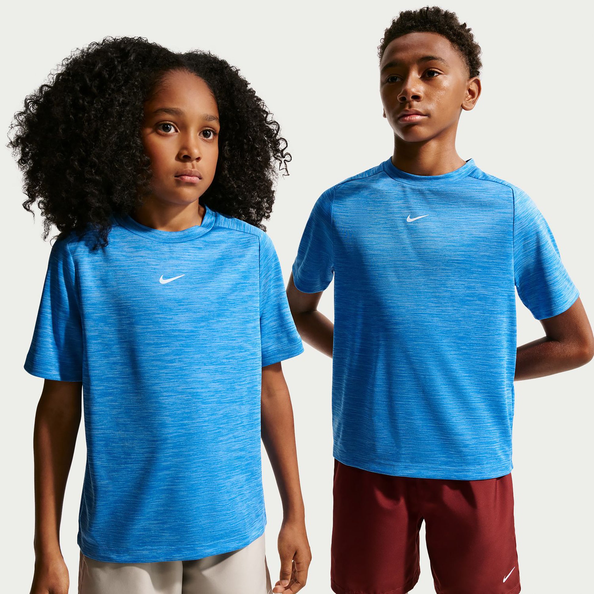 Nike Dri-FIT Multi Heather T-Shirt Kinder - hellblau
