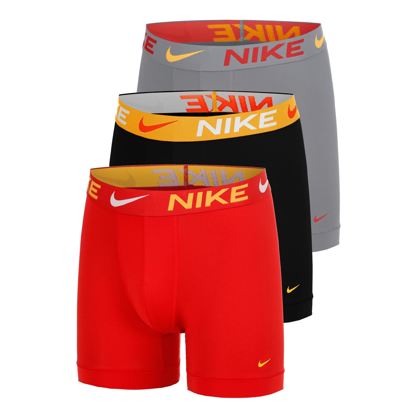 Nike Essential Micro Boxer Short - 3er Pack Herren-rot, grau