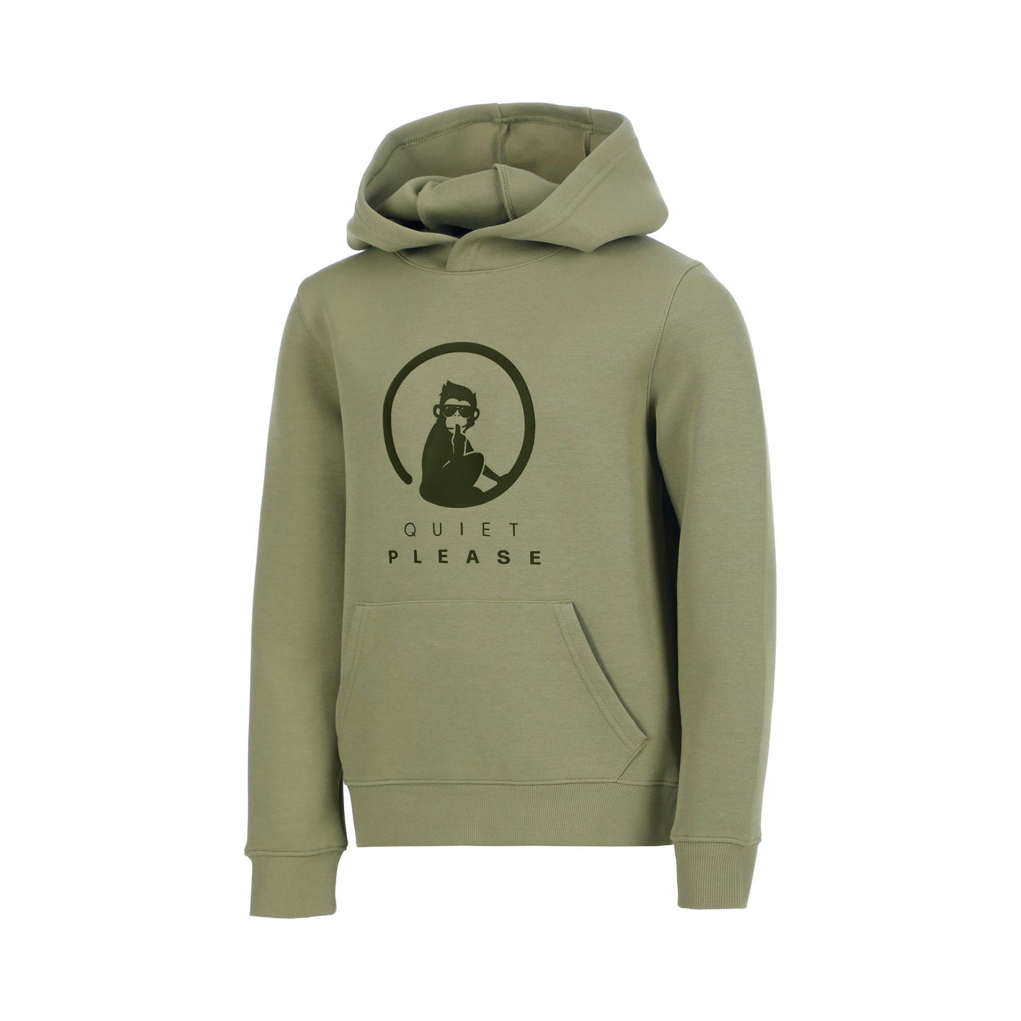 Quiet Please Memories Baseline Logo Hoody Jungen - khaki