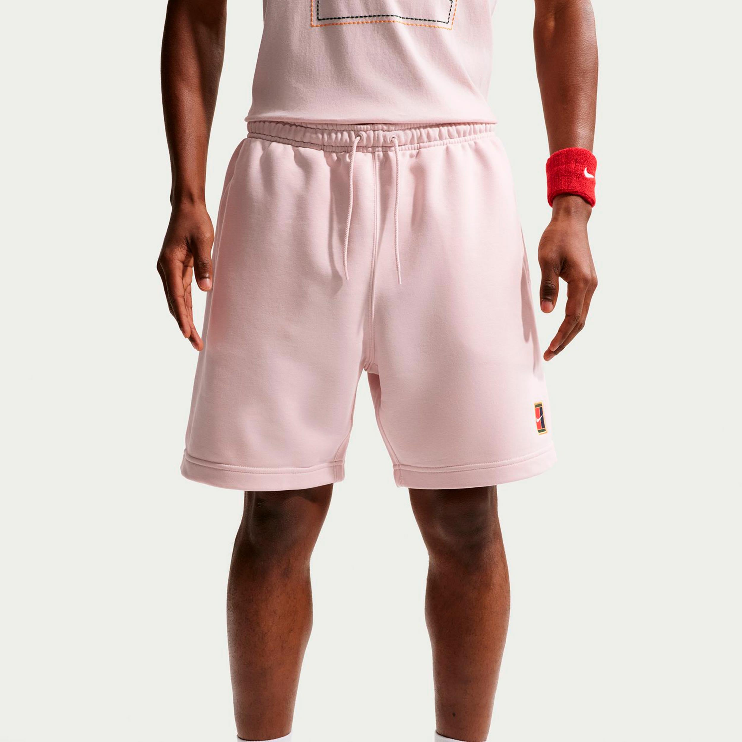 Nike Court Dri-Fit Heritage Fleece Shorts Herren - altrosa