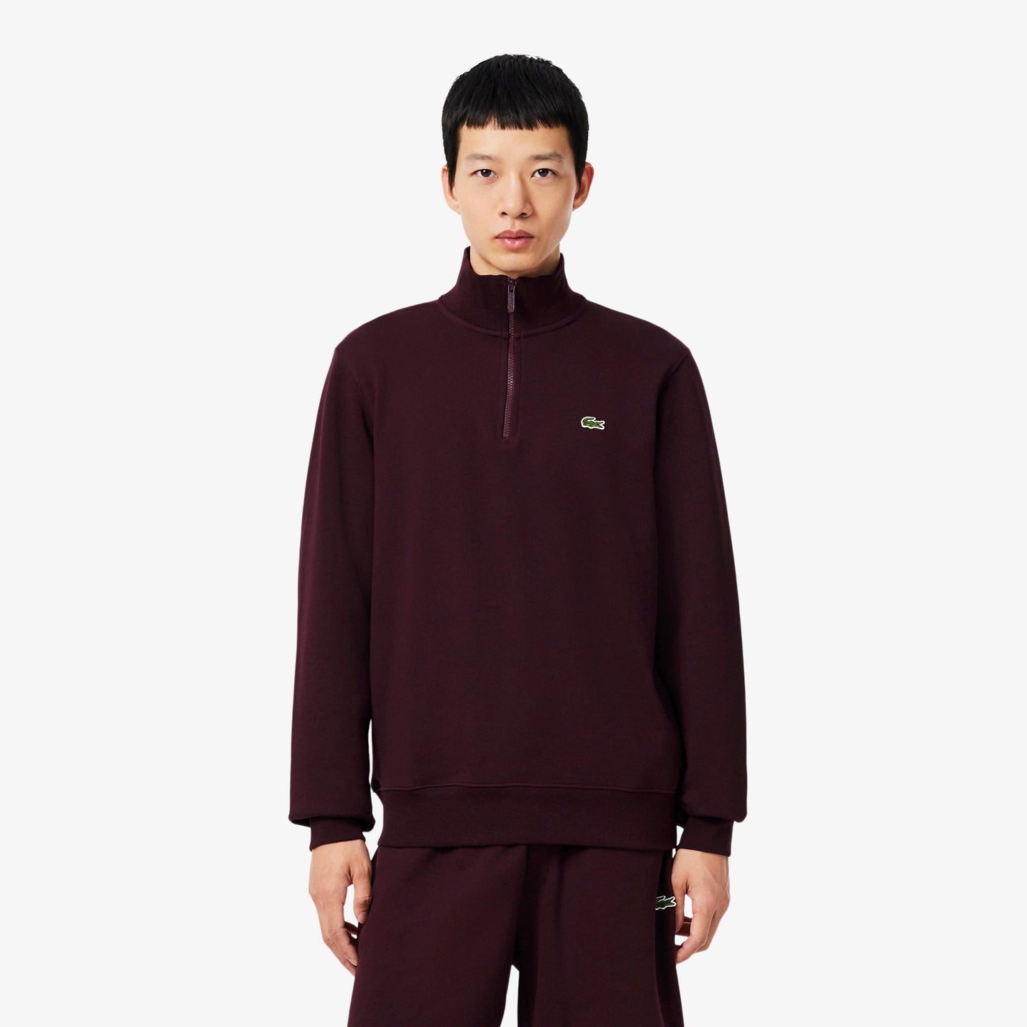 Lacoste High Neck Sweatshirt Herren - dunkelrot