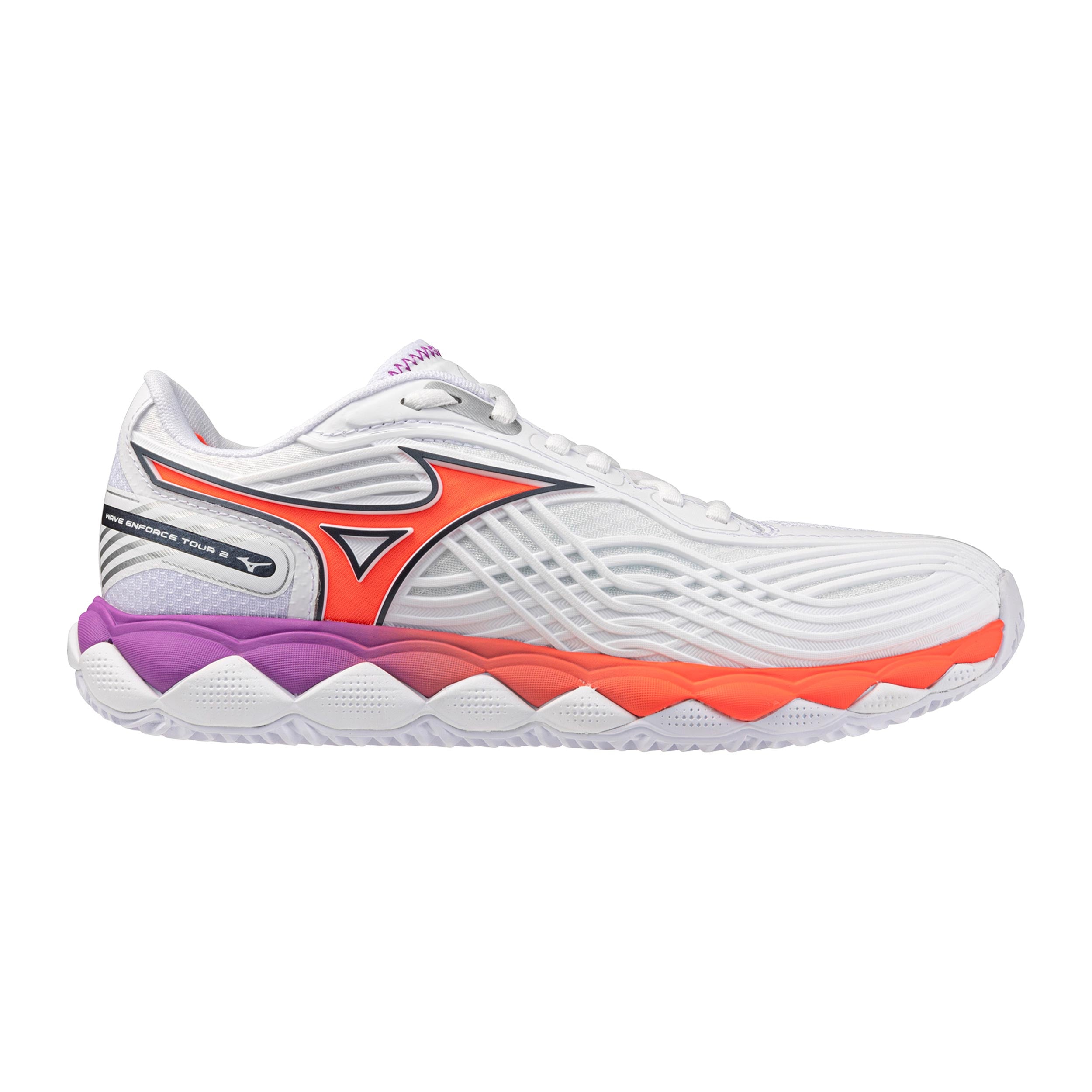 Mizuno Wave Enforce Tour 2 Sandplatzschuh Damen - weiß, orange